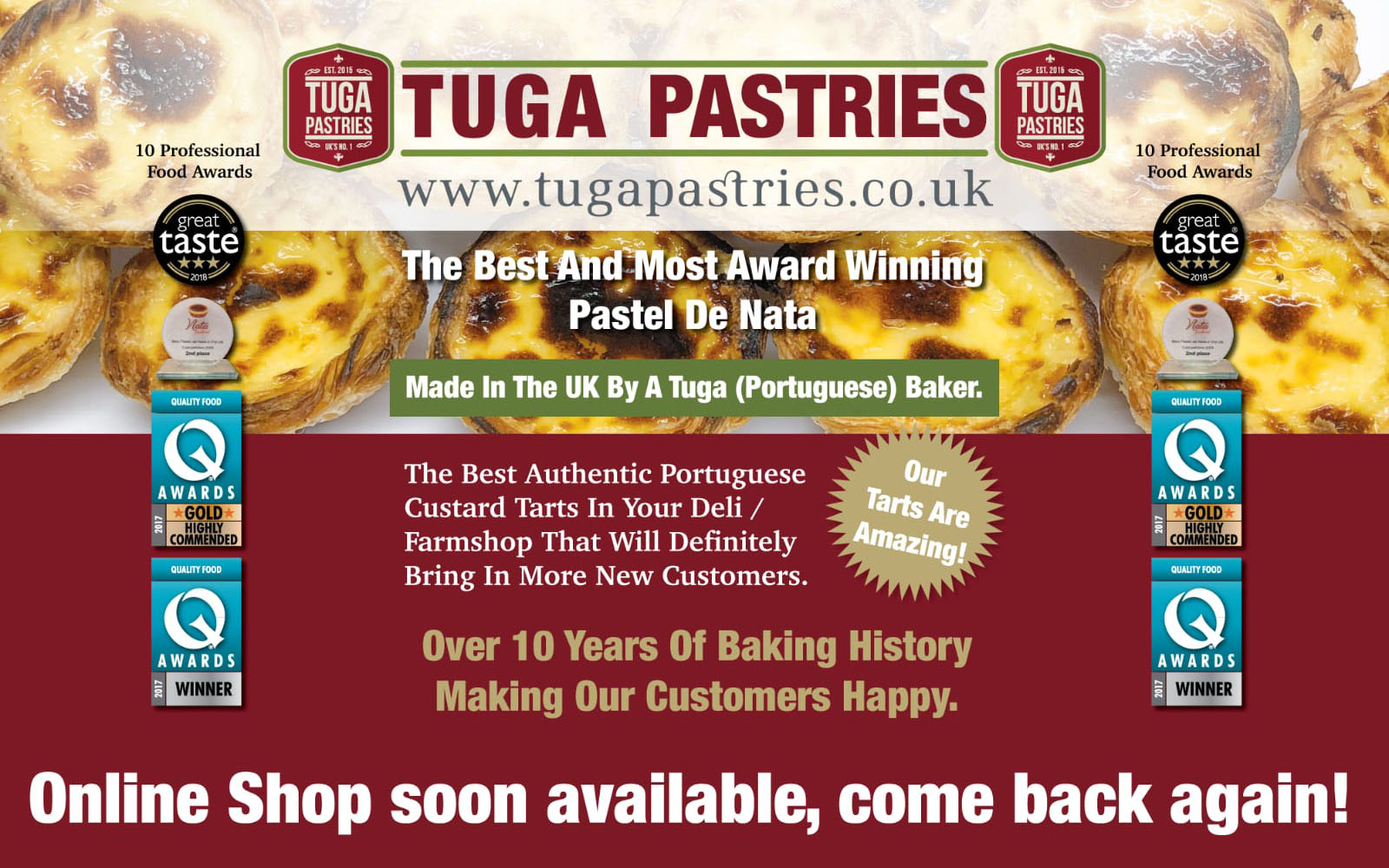 Online Shop soon available, come back again!